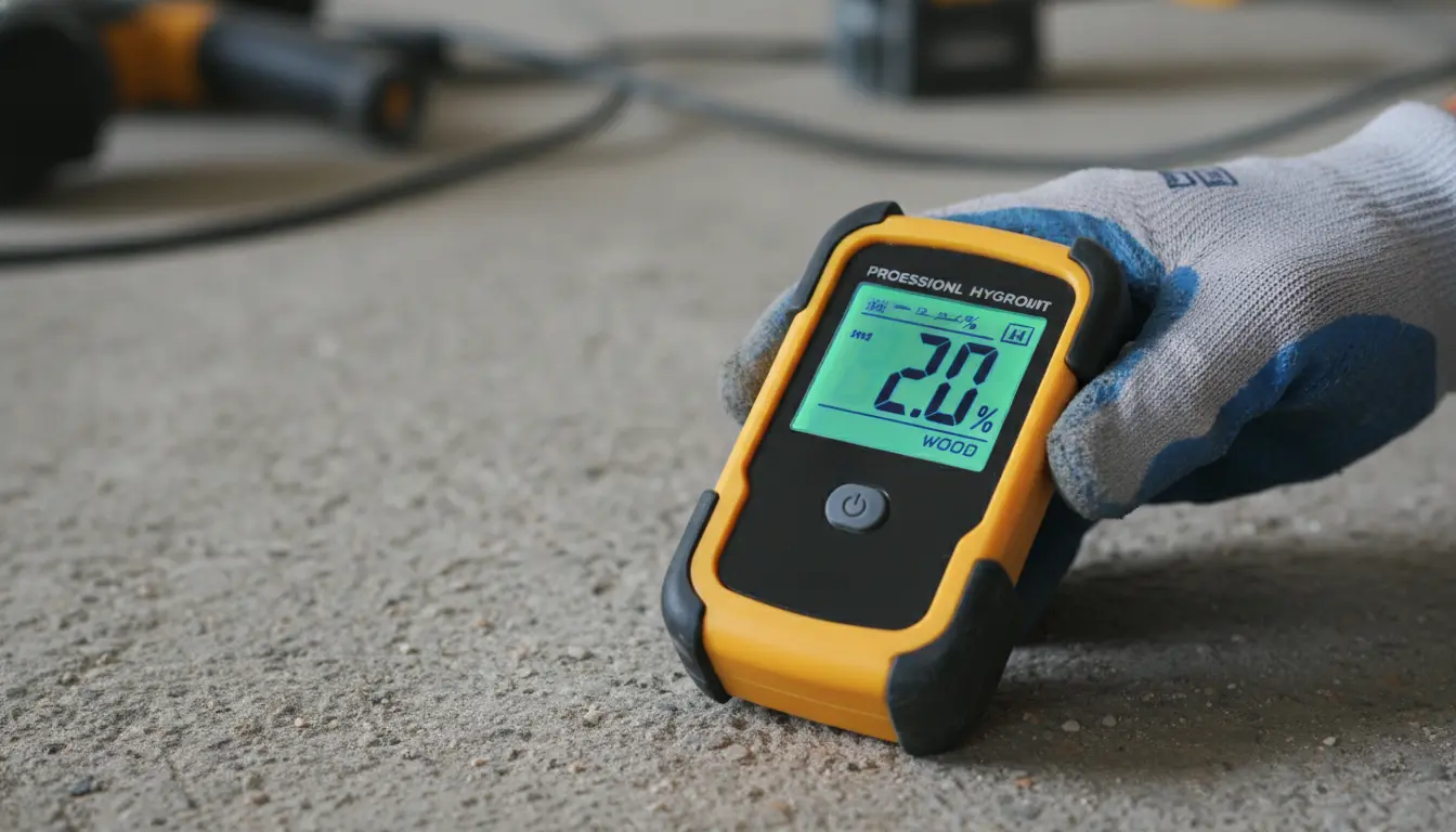 Проверка влажности стяжки влагомером